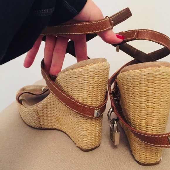 PRADA brown leather wedges - Size 39 - Picture 4 of 7